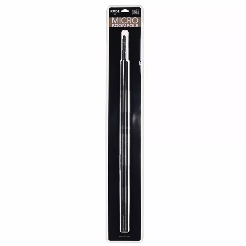 RØDE Micro Boompole – viegls teleskopiskais mikrofona bums, garums 844 mm, svars 396 g, kompakts salocīts augstums 33 mm