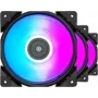 120 mm PCCOOLER HALO-RGB-3I1 dzesēšanas ventilators, 1000–2000 RPM, RGB apgaismojums