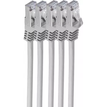 Tīkla kabelis ShiverPeaks BS75515-SET5 5m Cat7 S/FTP Pelēks