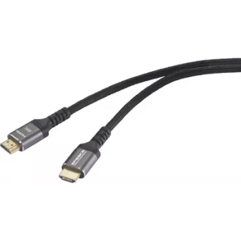 SpeaKa Professional HDMI savienojuma kabelis HDMI-A spraudnis-spraudnis 5.00 m Melns SP-13138300 8K UHD