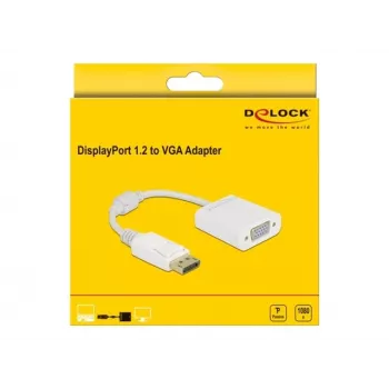 Adapter DisplayPort 1.2 vīrišķais uz VGA sievišķais DeLOCK 61007