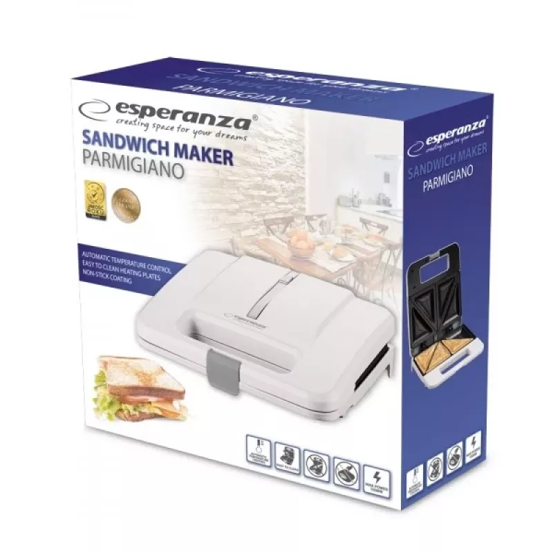 Esperanza EKT010W sviestmaižu pagatavotājs 1000 W Balts