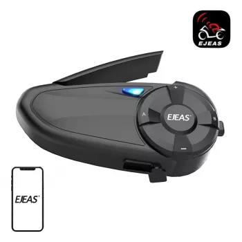 Motocikla intercoms EJEAS Q7 Bluetooth tālsatiksmes ķiveres austiņas ar brīvroku sarunām