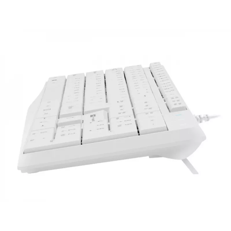 Vadu pilnizmēra tastatūra NATEC NAUTILUS NKL-1951, 105 taustiņi, US International QWERTY, balta, USB, 1.8 m