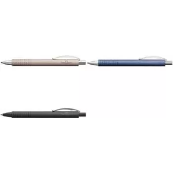Pildspalva Faber-Castell Essentio ar klipsi, ievelkama, alumīnija korpuss, melna tinte