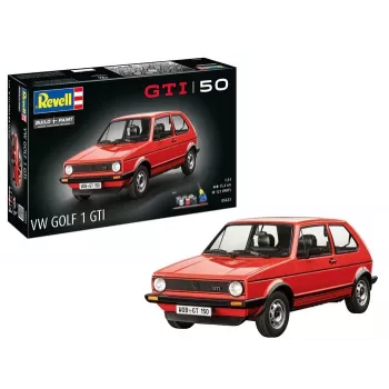 Plastmasas automodeļa komplekts REVELL VW Golf1 GTI 50 gadi mērogā 1:24