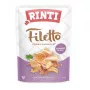 Slapjā suņu barība RINTI Filetto Vistas fileja ar šķiņķi 100 g — pilnvērtīga konservēta maltīte pieaugušiem suņiem, 14% olbaltumvielu, 1% tauku, 82% mitruma