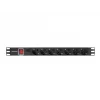 Strāvas sadalītājs Lanberg PDU-07F-0200-BK, 1U, 7 kontaktligzdas, 16 A, melns