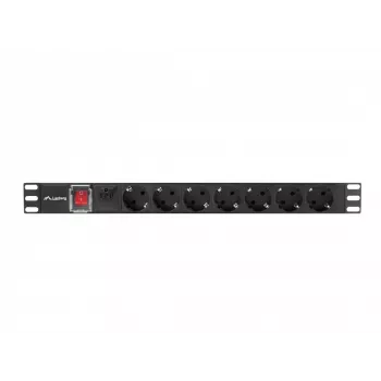 Strāvas sadalītājs Lanberg PDU-07F-0200-BK, 1U, 7 kontaktligzdas, 16 A, melns