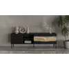 TV skapis cama meble INSERTO 3D1W 190x40x62 cm melns ar LED