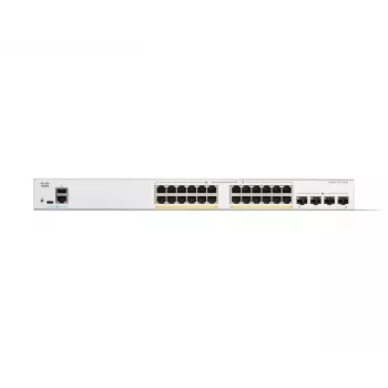 Cisco Catalyst 1200-24FP-4G viedais slēdzis, 24 porti GE, pilns PoE, 4x1GE SFP, ierobežots mūža aizsardzības plāns (C1200-24FP-4G)