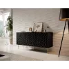 Kumode HOLE 152x42.5x74.5 cm matēti melna, skaidu plātne, 16 mm rāmis