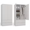 Garderobe Top E Shop SZAFA MALWA B 5 plaukti 2 veramas durvis Balta 900×500×1800 mm