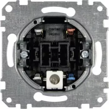 Rocker slēdzis Merten MEG3106-0000 — 1P, metālisks, 250 V AC, 10 A