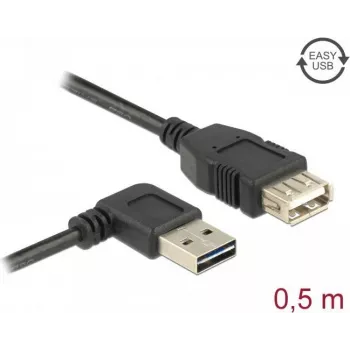 USB kabelis DeLOCK 85177 USB 2.0 0,5 m Melns