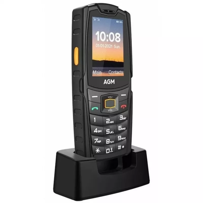 AGM M6 4G izturīgs āra tālrunis ar pogām (monobloks), IP68/IP69K, MIL-STD-810H, bez barošanas adaptera