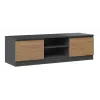 TV statīvs Top e Shop RTV 120 ANTR/ARTIS — 1200×400×360 mm, antracīta krāsas virsma un rāmis, skaidu plātne, 2 plaukti