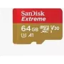 SanDisk Extreme microSDXC 64GB A2 V30 UHS-I U3 ar SD adapteri