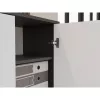 OLIV 2D CLOSED SHELVING UNIT, ANTHRACITE/Balts SET