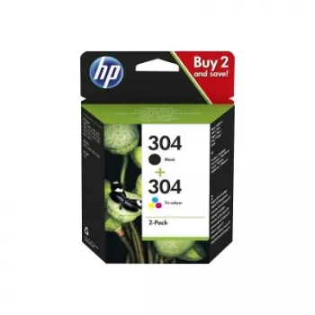 HP 304 2-paku Melns/Daudzkrāsu Oriģinālās tintes kasetnes