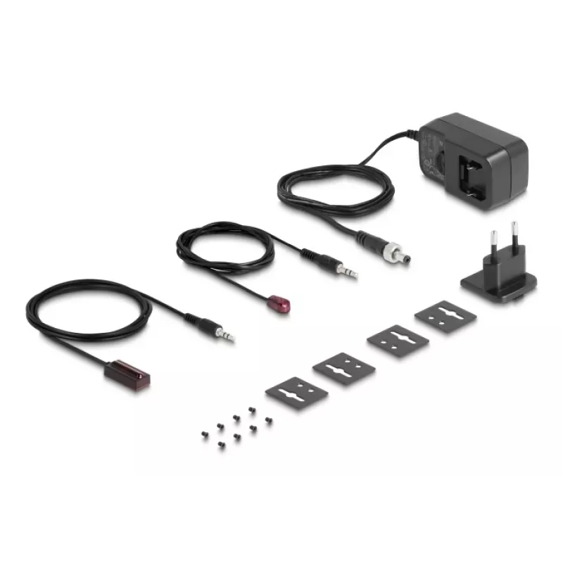 HDMI pagarinātājs DELOCK 65955 — raidītājs un uztvērējs, Cat6/Cat6a, līdz 3840×2160, vadu, Micro-USB B barošana