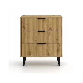 SCANDI 3S plāns ozols ARTISAN kumode