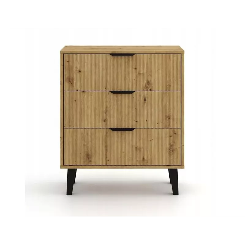 SCANDI 3S plāns ozols ARTISAN kumode