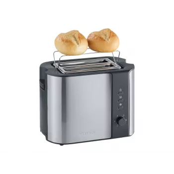 Severin 2589 2 šķēles 800 W Melns, Nerūsējošais tērauds