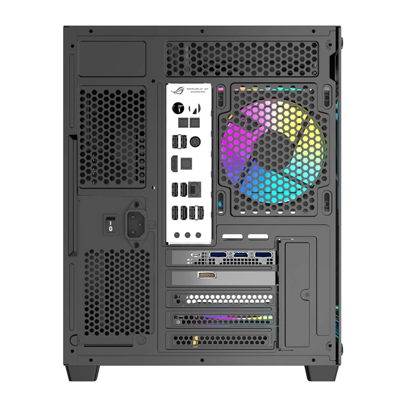 Datora korpuss DarkFlash B275 PRO (melns) ar 6 iebūvētiem ventilatoriem