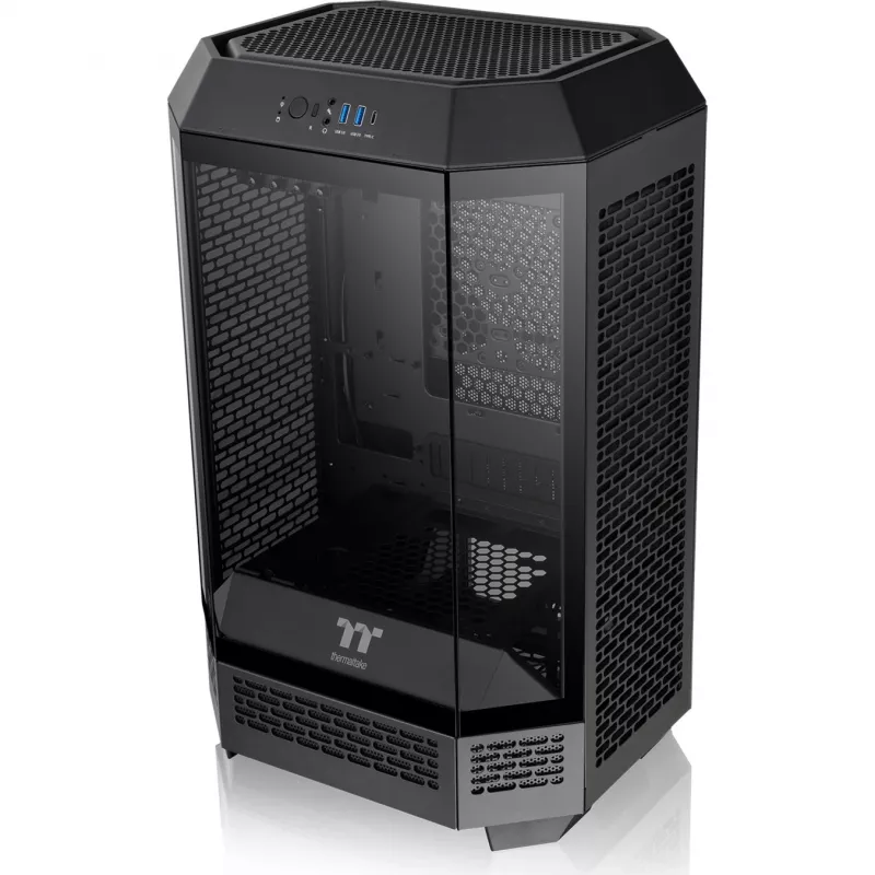 Thermaltake The Tower 300 Black Micro Tower - dators korpuss ar rūdītu stiklu