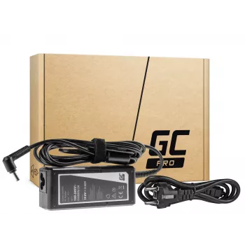 Strāvas adapteris Green Cell AD41P 65W ASUS klēpjdatoriem, 19V 3.42A, iekštelpu, melns