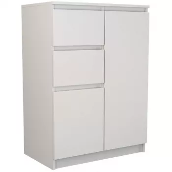 Kumode Top e shop 2D2S BIEL — 2 atvilktnes, balta, 700×400×970 mm, skaidu plātne