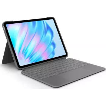 Logitech Combo Touch tastatūras maciņš iPad Air, QWERTY UK angļu, Smart Connector, pelēks