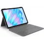Logitech Combo Touch tastatūras maciņš iPad Air, QWERTY UK angļu, Smart Connector, pelēks