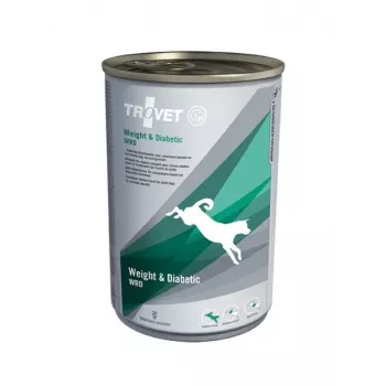 TROVET Weight & Diabetic WRD ar vistu - Slapjā suņu barība - 400 g