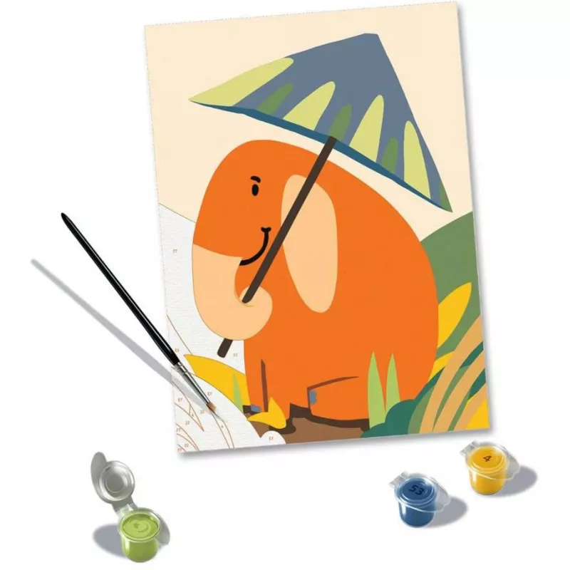 Krāsošanas komplekts Ravensburger CreArt Hello Elephant — radošs krāsošanas komplekts bērniem