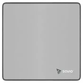 Spēļu peles paliktnis SAVIO Turbo Dynamic S — Pelēks, 250×250 mm, 2 mm biezums, šūta neslīdoša gumijas pamatne