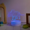 Galda LED lampa MANTA SNL117RGB RGB 3D dinozauru gaismas dekorācija