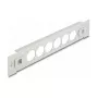 Patch panel DeLOCK 10 collu D-Type 6 portu bezinstrumentu pelēks
