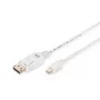 Digitus AK-340102-010-W Mini DisplayPort uz DisplayPort kabelis 1 m balts