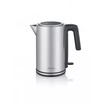 Elektriskā tējkanna SEVERIN WK 3449 — 1.7 L, 2400 W, nerūsējošais tērauds/plastmasa, melna-sudraba
