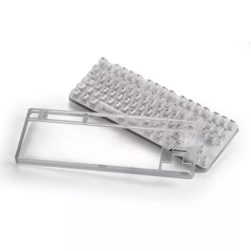 Crystal Shark, Gaming tastatūra balta, DE-izvietojums, KTT