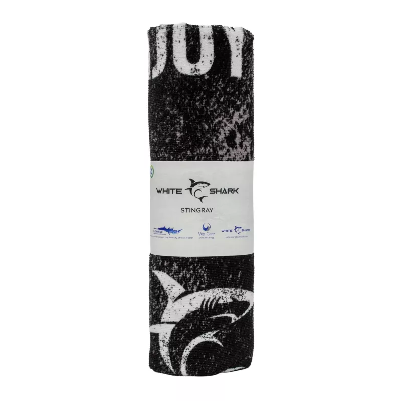 Dvieļu dvielis White Shark TW-01 Stingray ātri žūstošs mikrošķiedras pludmales dvielis, kompakts