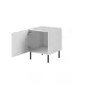 Naktsgaldiņu komplekts Cama Meble HOLE – 2 gab., 44×40,5×53,5 cm, balts matēts, MDF/skaidu plātne, 16 mm rāmis