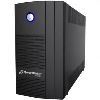 PowerWalker Basic VI 1000 SB Line-Interactive 1000VA 3AC-izejas Tornis Melns Nepārtrauktās barošanas avots (UPS) (10121068)
