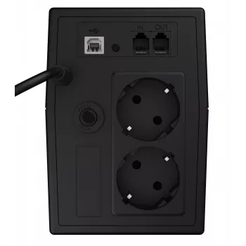 Nepārtrauktās barošanas avots Green Cell UPS02 0.8 kVA (480 W) Line-Interactive, LCD, 2x F tipa kontaktligzdas, USB-B, RJ-45, RJ-11