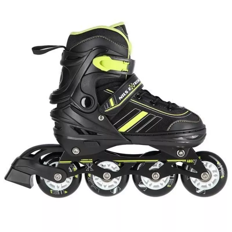 Nils Extreme NH18191 2IN1 Inline Skates MELNI/Laima IZM. L (39-43) Ar Maināmiem Hokeja Slidām