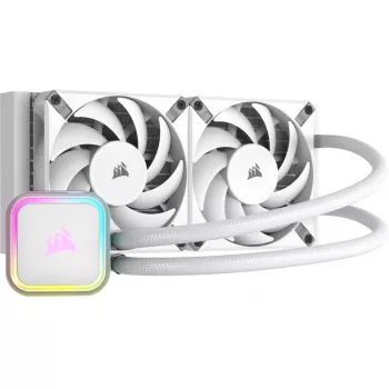 CORSAIR iCUE H100i RGB ELITE šķidruma dzesēšanas sistēma procesoriem 1 iepakojumā balta 120 mm