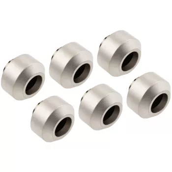 OPTIMUS OP-FIT-HARD-12MM-NICKEL-6PACK — cieto cauruļu veidgabalu komplekts, 12 mm, 6 gab. ar montāžas instrumentu, satīna niķelis