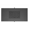Rack skapis LANBERG FF01-6222-12B 22U 600x1200 mm melns ar stikla priekšējām un aizmugurējām durvīm